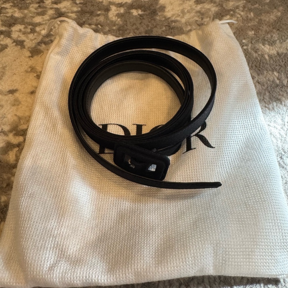 100% Authentic Christian Dior Elegant Black Belt